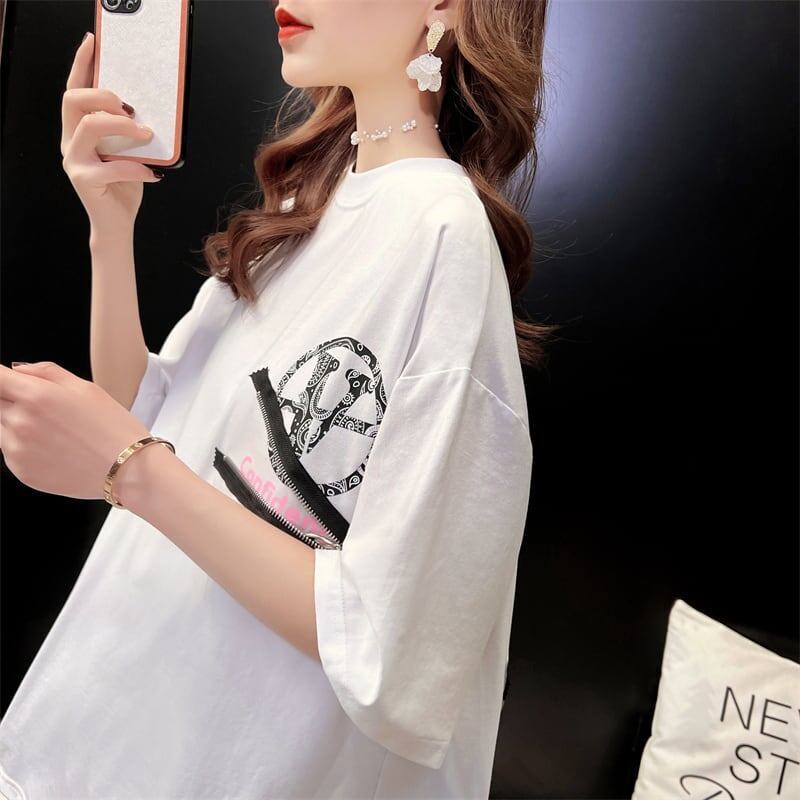 デザイン感 3色選択可 合わせやすい Tシャツ カットソー＜S-3055＞