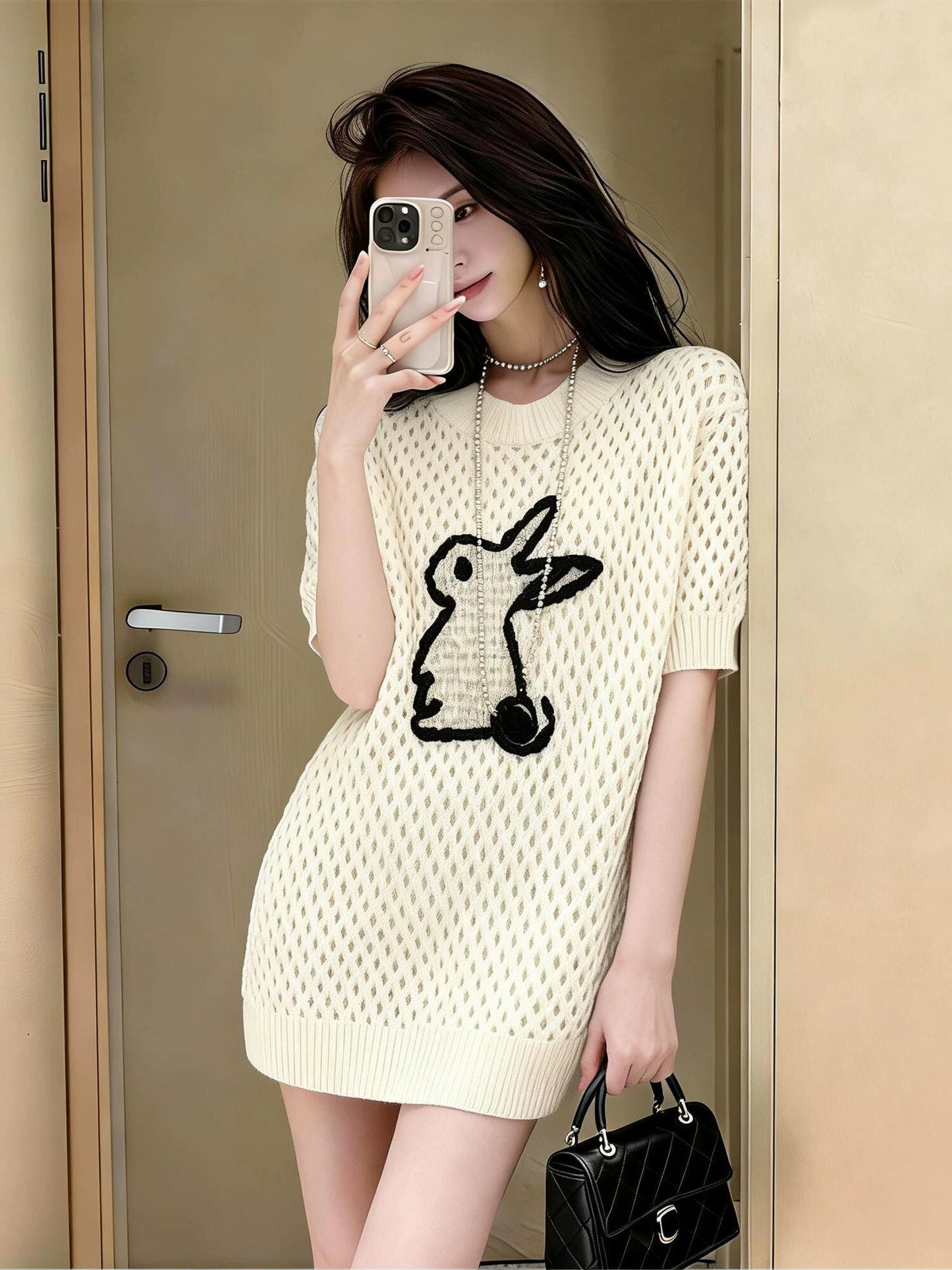 デザイン性抜群 ニット ファッション Tシャツ <S-13203>