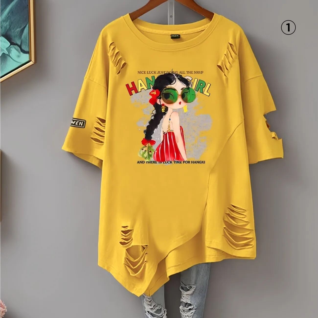 絶対流行 カジュアル 早い者勝ち 2色選択 Tシャツ<S-11651>