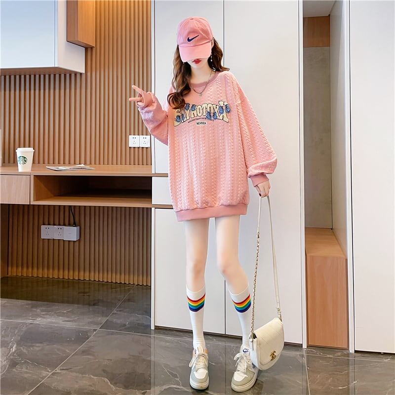 女子マスト ゆったりスウェット 刺?ロゴ 全3色トップス＜S-4807＞