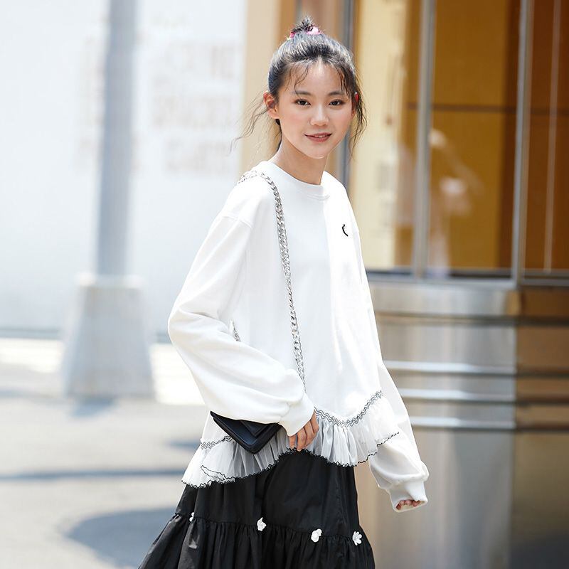 話題沸騰中 おしゃれ度高め 美人度アップ 切り替え 不規則 イレギュラー トップス<S-9472>