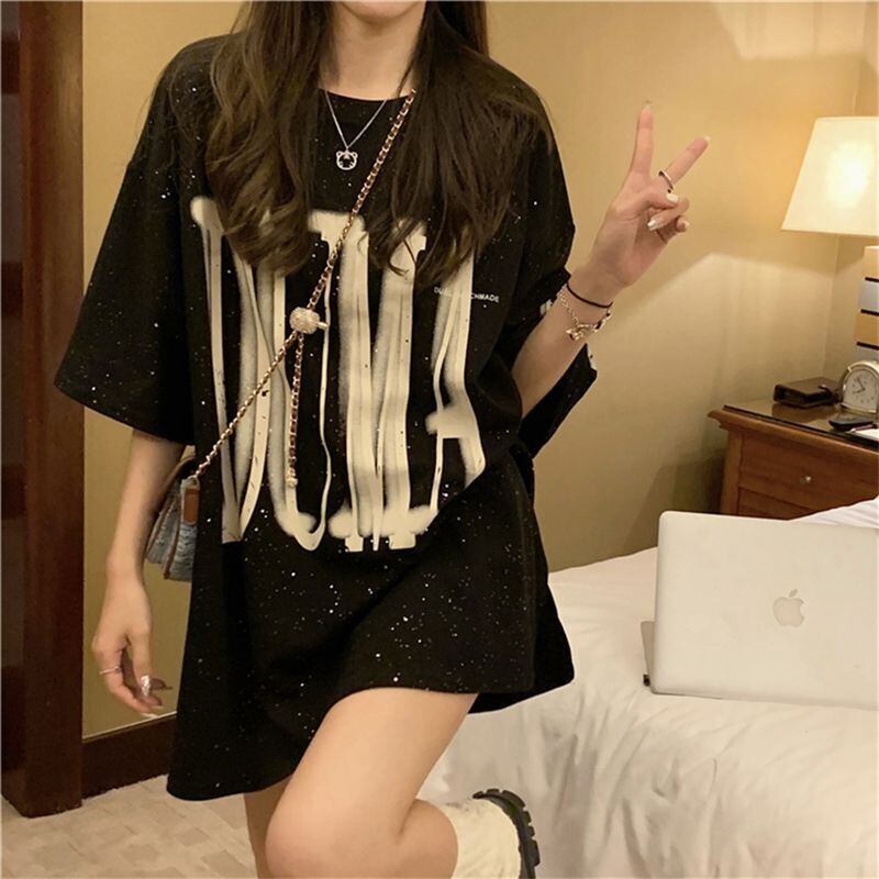 売り切れ必至 アバンギャルド 気質アップ おしゃれ度高め ルーズ 半袖 Tシャツ <S-9289>