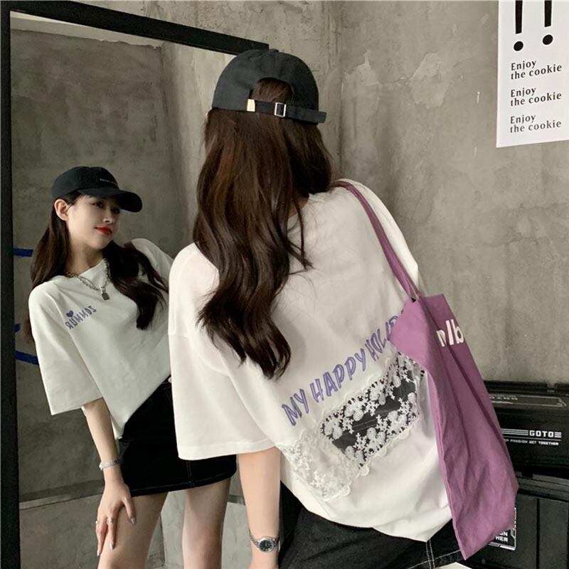 オシャレ度満点 切り替え 一目惚れ プリント Tシャツ カットソー＜S-3560＞