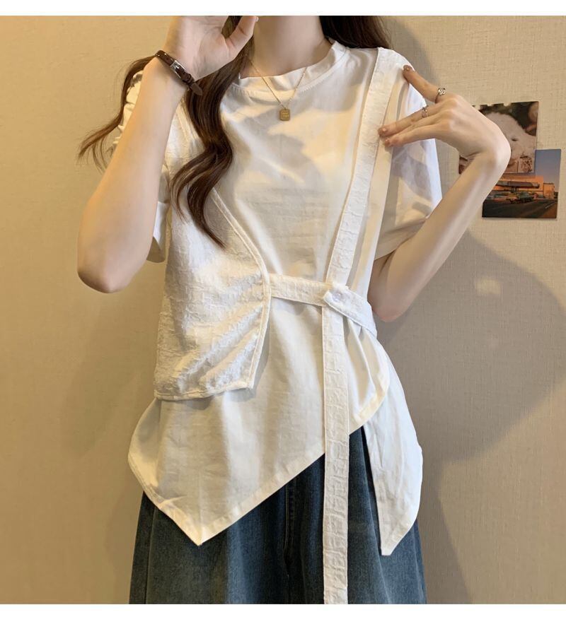 売れ筋 着回し力抜群 定番シンプル 売り切れ必至 全2色 Tシャツ <S-11999>