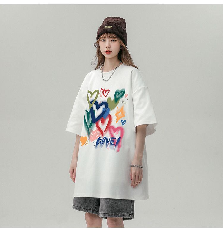 売り切れ必至 プリント ファッション 4色選択 半袖Tシャツ＜S-8594＞