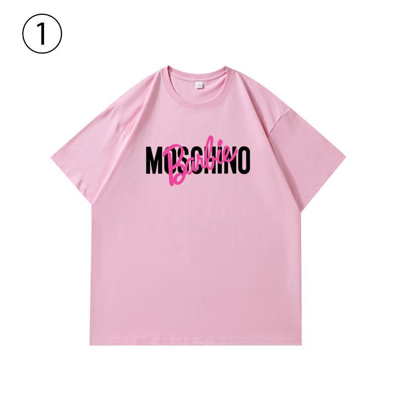 絶対流行 カジュアル 早い者勝ち ルーズ プリント全3色 2種選択可 男女兼用 半袖Tシャツ<S-9030>
