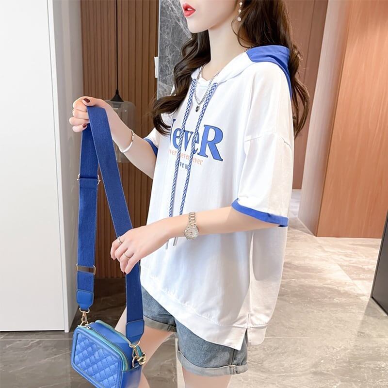 カジュアル 切り替え オシャレ度満点 プリント Tシャツ カットソー＜S-3656＞