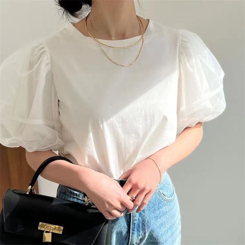 美人度アップ 早い者勝ち 大人可愛い カジュアル 共2色 Tシャツ<S-12140>