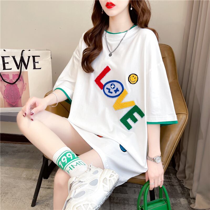 スタイリッシュ 3色選択可 一目惚れ プリント Tシャツ カットソー＜S-3007＞