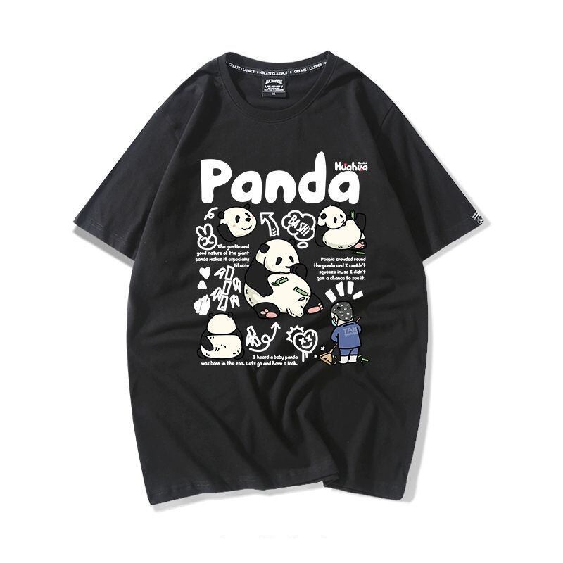 売り切れ必至 カジュアル ファッション感満々 アバンギャルド プリント カップル 全7色 半袖 Tシャツ <S-9320>