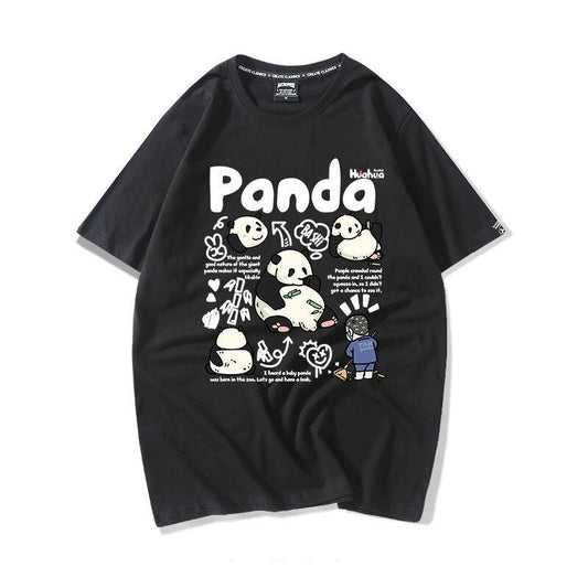 売り切れ必至 カジュアル ファッション感満々 アバンギャルド プリント カップル 全7色 半袖 Tシャツ <S-9320>