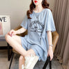 着心地抜群 切り替え 女性力を高める Tシャツ＋ショートパンツ セットアップ＜S-3612＞
