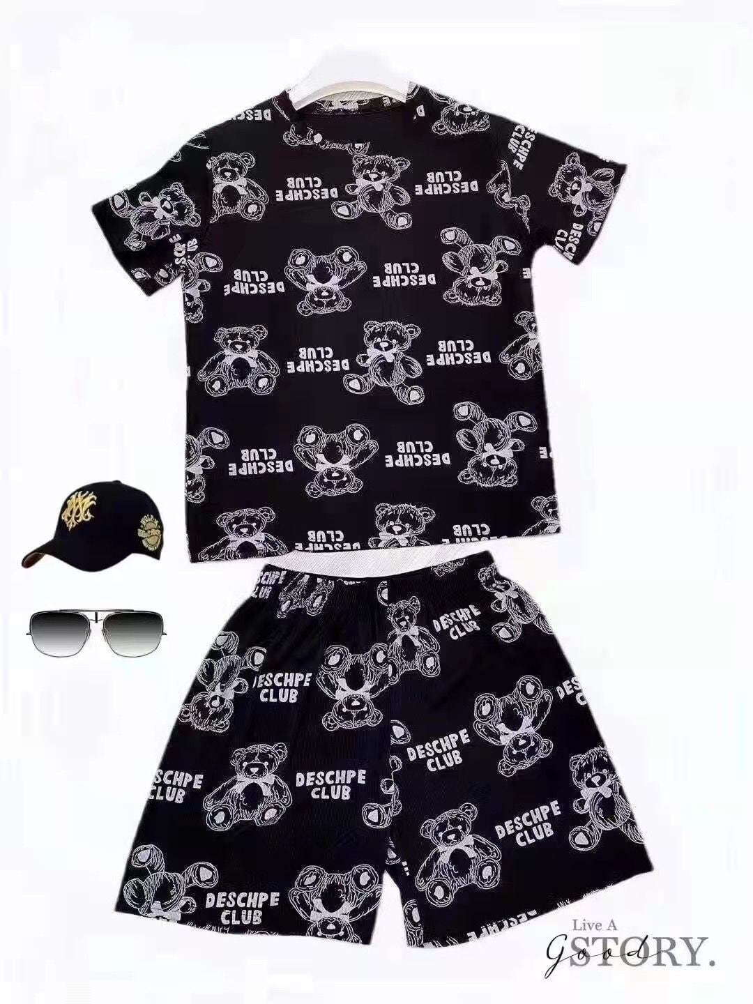 好感度UP カジュアル 夏に嬉しい機能付き 半袖Ｔシャツⅹパンツセット全4色<S-11628>