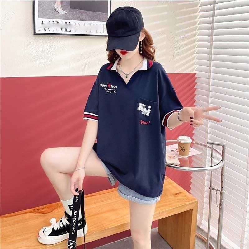 カジュアル 切り替え オシャレ度満点 プリント Tシャツ カットソー＜S-3650＞