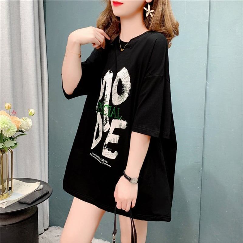 オシャレ度満点 切り替え 好感度満載 プリント Tシャツ カットソー＜S-3672＞