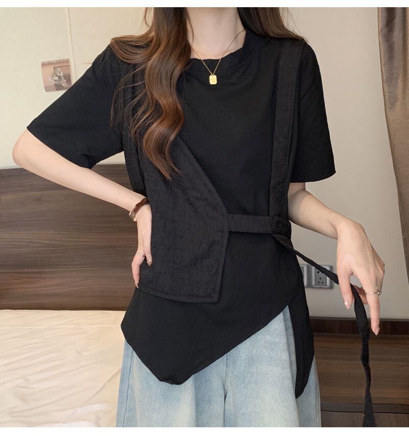 売れ筋 着回し力抜群 定番シンプル 売り切れ必至 全2色 Tシャツ <S-11999>