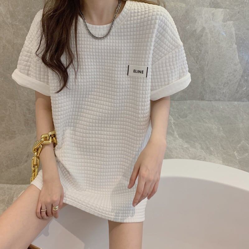スタイリッシュ ラウンドネック 一目惚れ Tシャツ カットソー＜S-2982＞