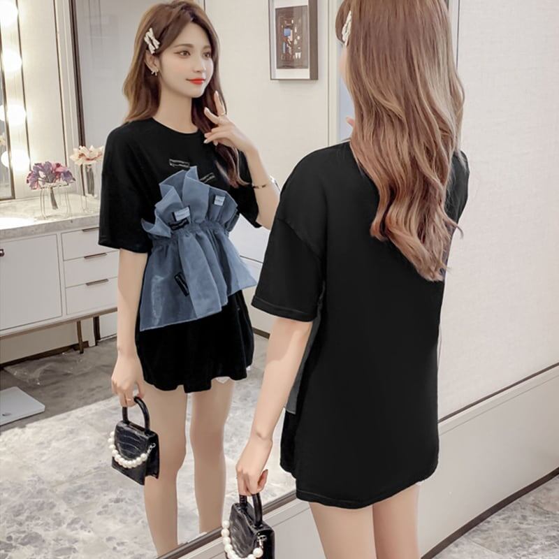カジュアル 切り替え オシャレ度満点 Tシャツ カットソー＜S-3268＞