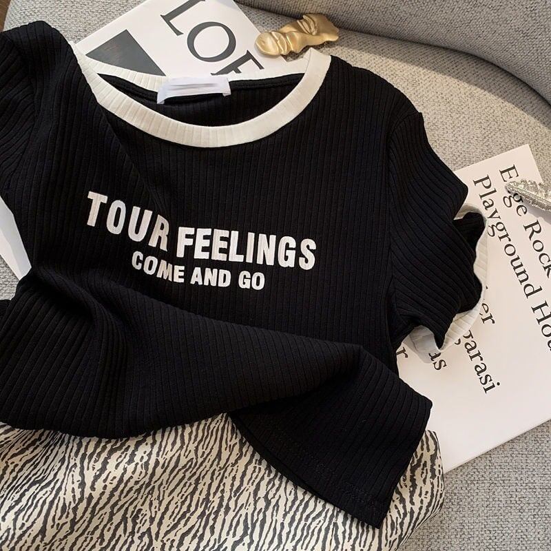 ゆったり感アップ アルファベット ファッション Tシャツ カットソー＜S-3077＞