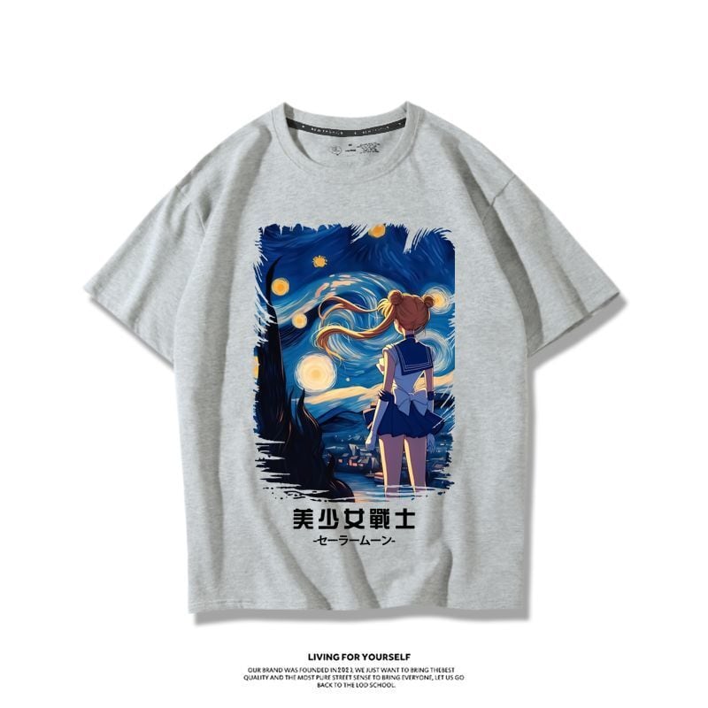 大人可愛い  デザイン性抜群 カジュアル 男女兼用 半袖 Tシャツ<S-13042>