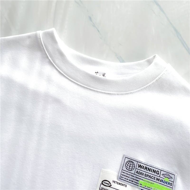 個性的なデザイン 切り替え 好感度満載 プリント Tシャツ カットソー＜S-3665＞