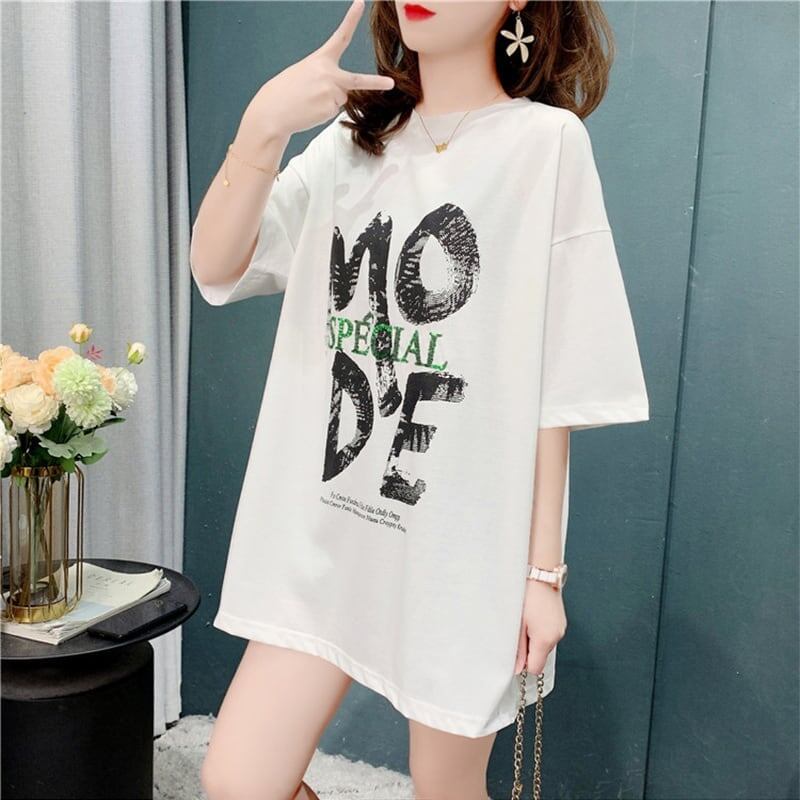 オシャレ度満点 切り替え 好感度満載 プリント Tシャツ カットソー＜S-3672＞