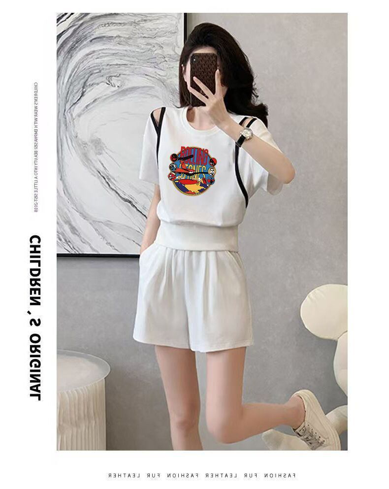 大人可愛い カジュアル 夏に嬉しい機能付き 半袖Ｔシャツⅹパンツセット全4色<S-11194>