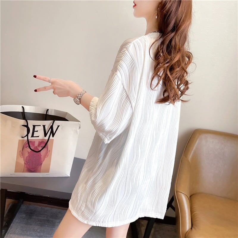 好感度満載 ラウンドネック 美感いっぱい Tシャツ カットソー＜S-3061＞
