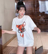 売り切れ必至 アクティブも綺麗も叶う 上品 プリント 全3色 半袖 Tシャツ <S-8990>