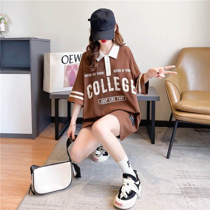デザイン感 切り替え チャーミング プリント Tシャツ カットソー＜S-3623＞