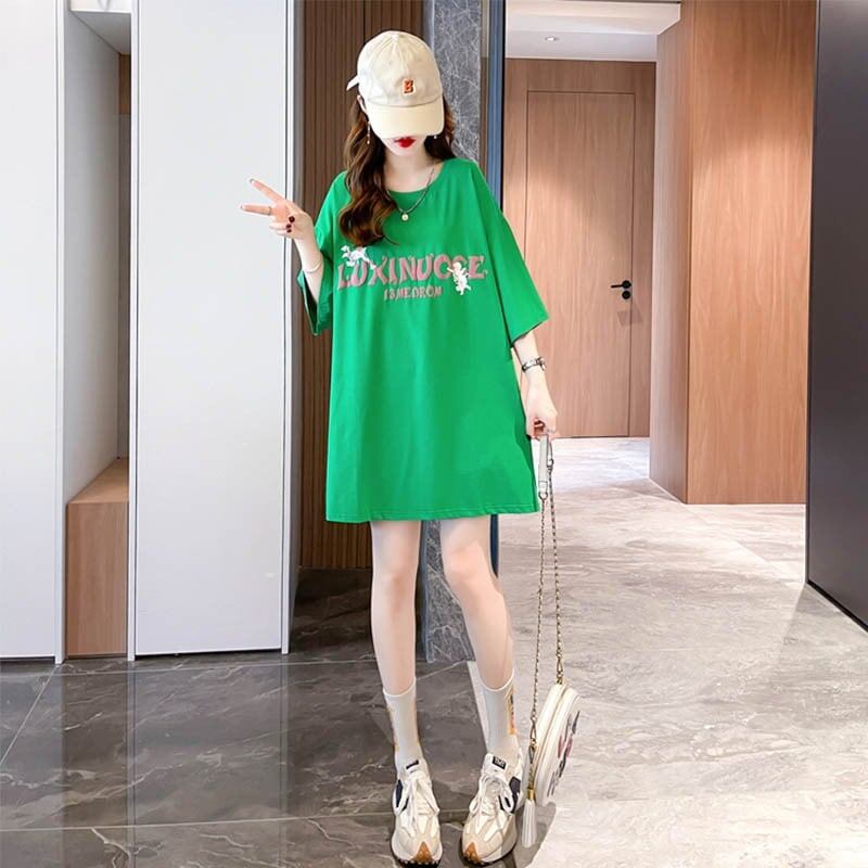 スタイリッシュ 切り替え 一目惚れ プリント Tシャツ カットソー＜S-3619＞