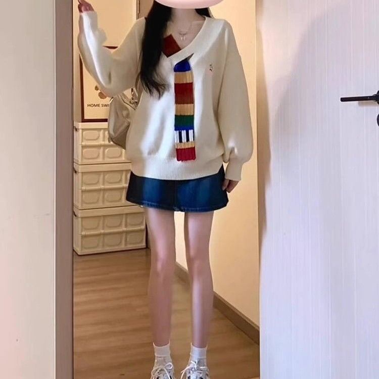 おすすめ スタイルアップ 定番シンプル大人可愛い ニットトップス<S-9573>