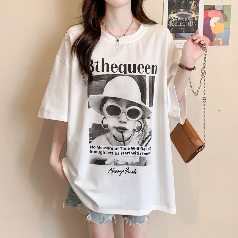 話題沸騰中 レース アバンギャルド 切り替え ホットダイヤモンド 3色選択 半袖Tシャツ＜S-8547＞