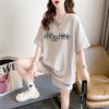着心地抜群 切り替え 女性力を高める Tシャツ＋ショートパンツ セットアップ＜S-3553＞