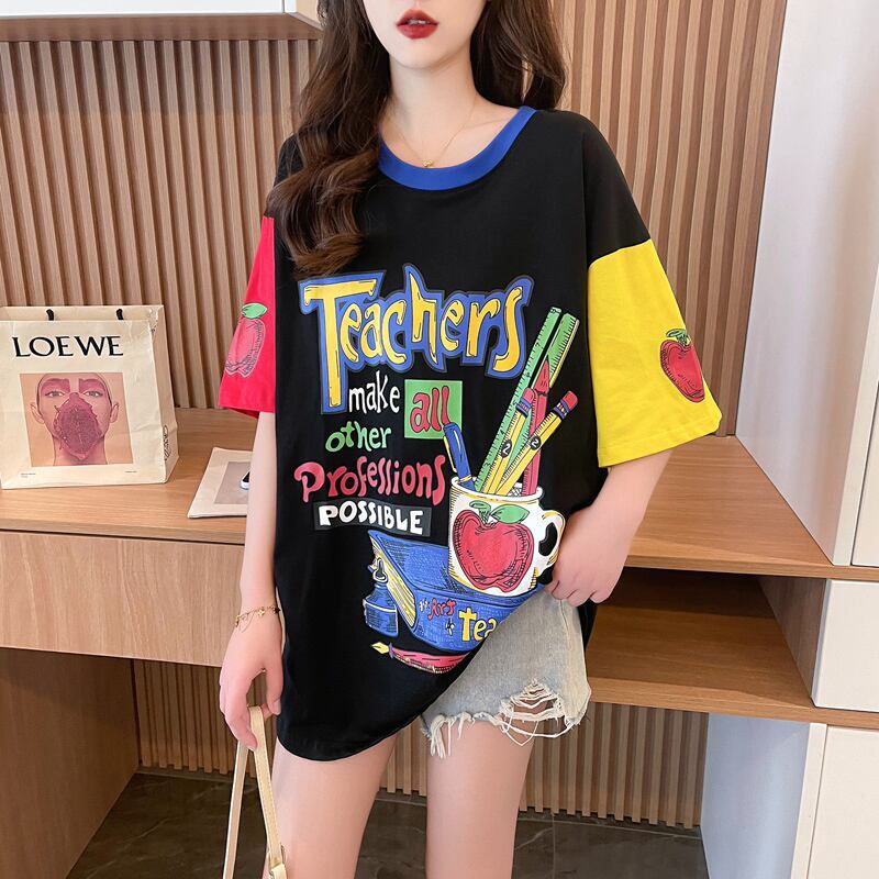 【半額！期間限定！！】カジュアル ルーズ キュート Tシャツ<S-6611>