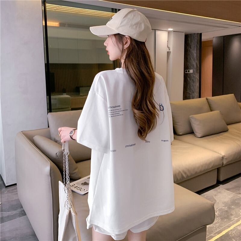 話題沸騰中 カジュアル 肌触り抜群 全3色 半袖 Tシャツ ショートパンツ セットアップ ＜S-8973＞