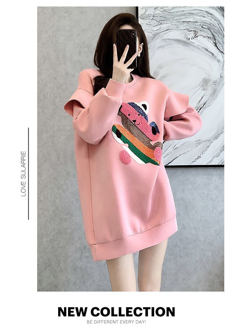 大人可愛い 美感いっぱい 好感度満載 2色選択 パーカー<S-10368>