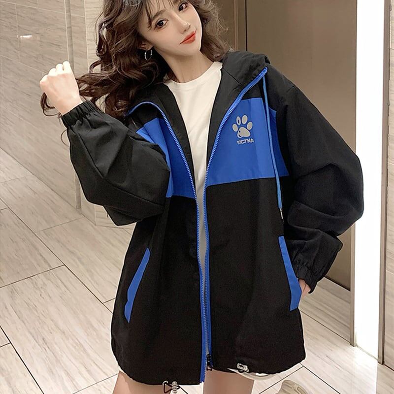 個性的なデザイン プリント 美感いっぱい 長袖 ジャケット ブルゾン＜S-2894＞