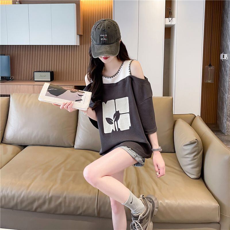 好感度100％ ラウンドネック キュート 半袖 Tシャツ ＜S-8628＞