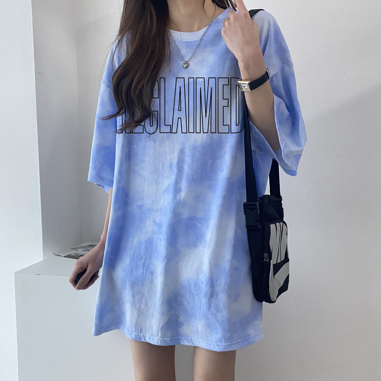 海外トレンド カジュアル 好感度UP 絞り染め 全4色 半袖 Tシャツ ＜S-9219＞