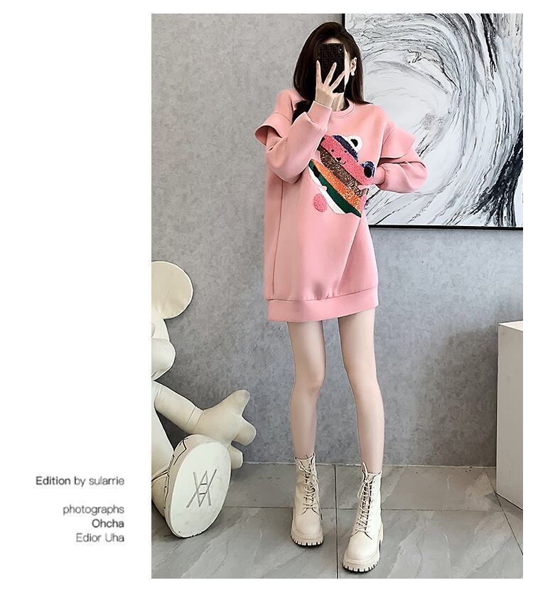 大人可愛い 美感いっぱい 好感度満載 2色選択 パーカー<S-10368>
