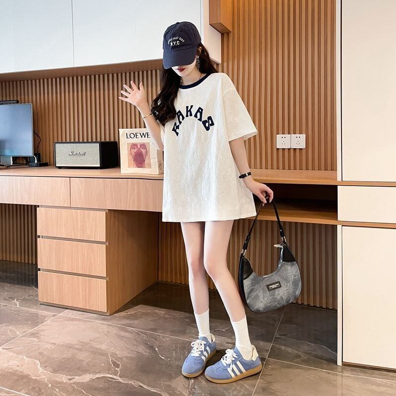 エレガント 早い者勝ち 絶対流行 カジュアル 2色選択 Tシャツ<S-11581>