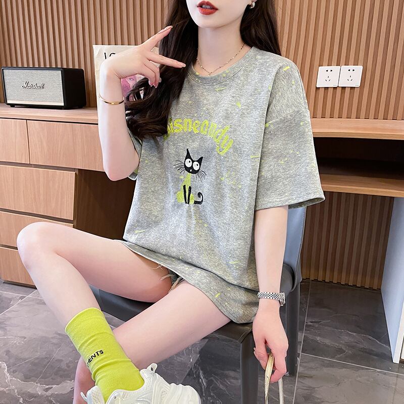 スウィート 早い者勝ち 絶対流行 カジュアル 2色選択 Tシャツ<S-11572>