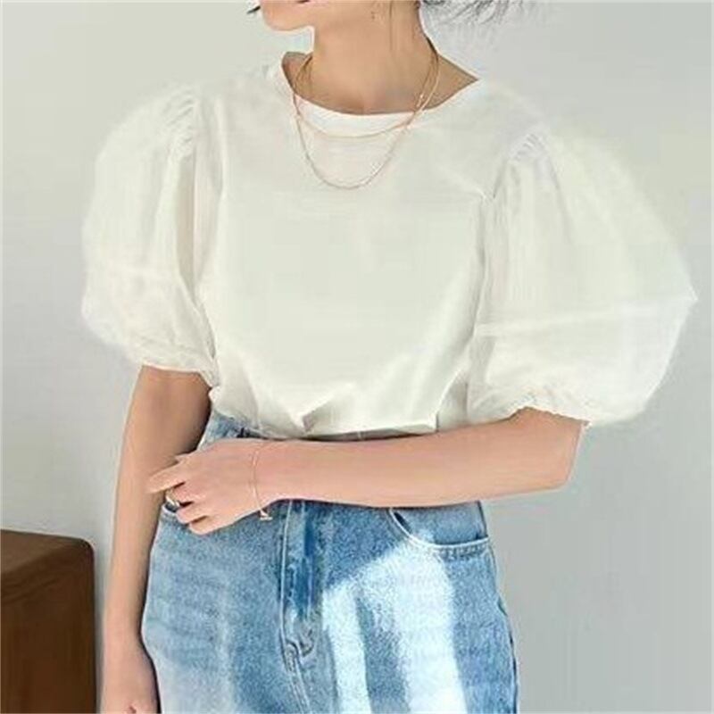 美人度アップ 早い者勝ち 大人可愛い カジュアル 共2色 Tシャツ<S-12140>