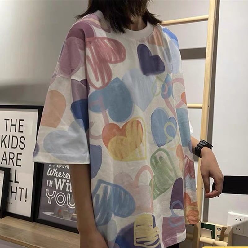 個性的なデザイン プリント 好感度満載 Tシャツ カットソー＜S-3317＞