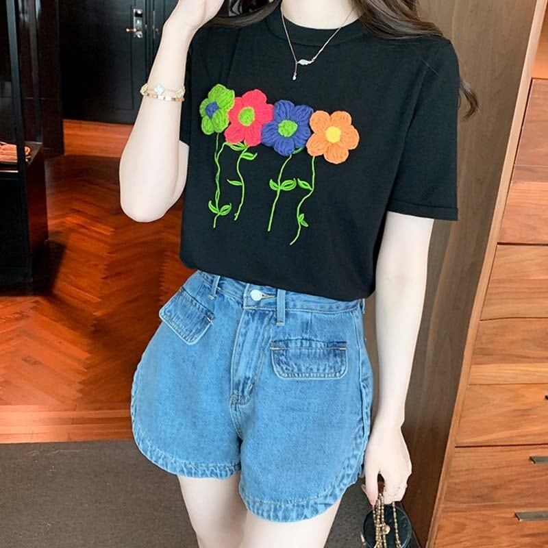 個性的なデザイン プリント 一目惚れ Tシャツ カットソー＜S-3273＞