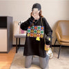 スタイリッシュ 切り替え 一目惚れ プリント Tシャツ カットソー＜S-3648＞