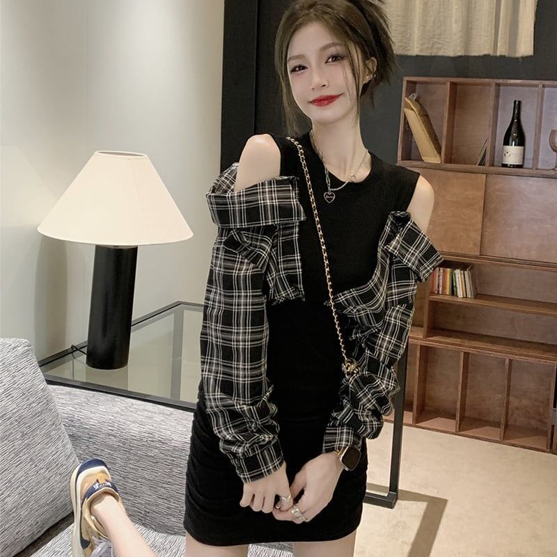 細身効果抜群 ベアトップ 女性力を高める ワンピース＜S-3780＞