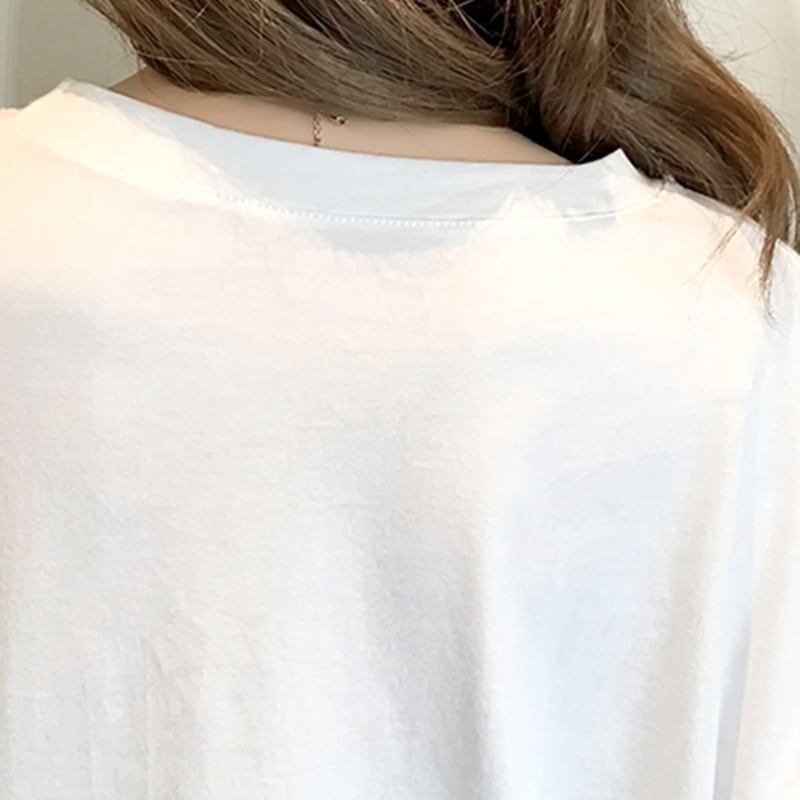 スタイリッシュ プリント 一目惚れ Tシャツ カットソー ワンピース＜S-3440＞