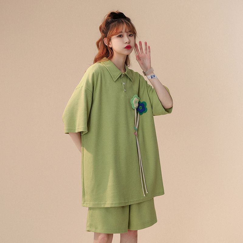 期間限定 ゆったり感アップ ファッション Tシャツ＋ショートパンツ セットアップ＜S-8679＞